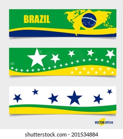 Brazil, Flags concept design. Vector illustration.