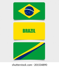 Brazil, Flags concept design. Vector illustration.