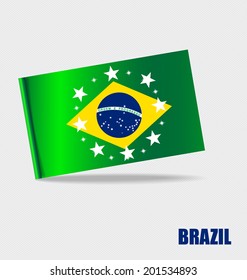 Brazil, Flags concept design. Vector illustration.