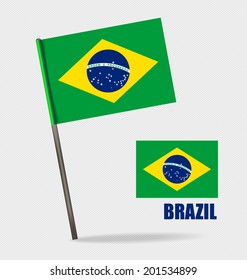 Brazil, Flags concept design. Vector illustration.