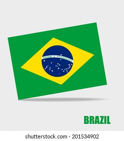 Brasilien, Flaggen Konzept Design. Vektorgrafik.