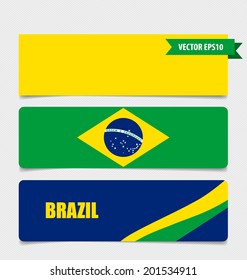 Brazil, Flags concept design. Vector illustration.