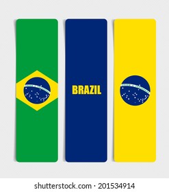 Brazil, Flags concept design. Vector illustration.