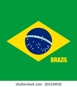 Brazil, Flags concept design. Vector illustration.