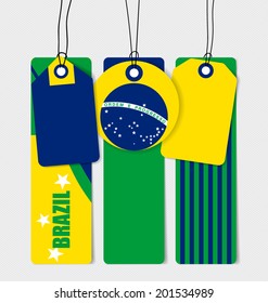 Brazil, Flags concept design. Vector illustration.