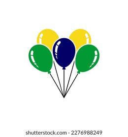 Brazil flags icon set, Brazil independence day icon set vector sign symbol