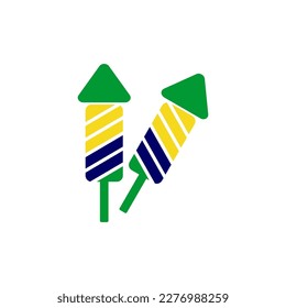 Brazil flags icon set, Brazil independence day icon set vector sign symbol