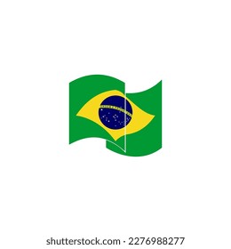 Brazil flags icon set, Brazil independence day icon set vector sign symbol