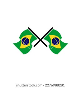 Brazil flags icon set, Brazil independence day icon set vector sign symbol