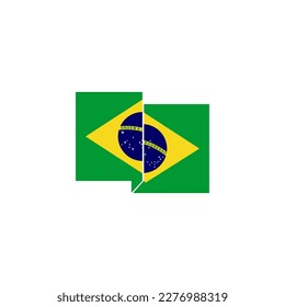 Brazil flags icon set, Brazil independence day icon set vector sign symbol