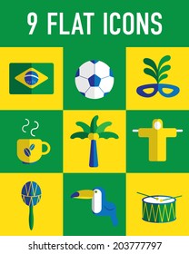 Brazil flat icons