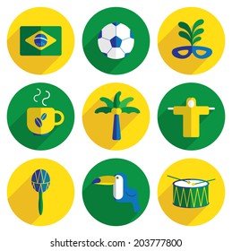 Brazil flat icons