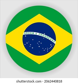 Brazil Flat Rounded Country Flag Icon