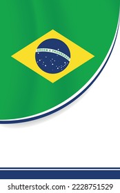 Brasilianisches Flyer Design und brasilianisches Flaggendesign
