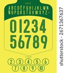 brazil font, Vector font set used in brazil kits of 2004, featuring tall back numbers and outlined circular front digits. A historic type design for jerseys, sportswear graphics