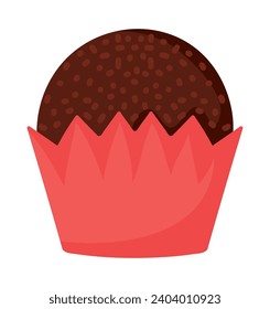 brazil food brigadeiro illustration isolated