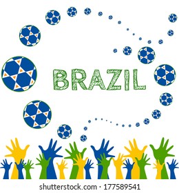 brazil football background or poster 01 vector