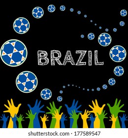 brazil football background or poster 02 vector