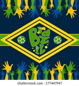 brazil football background or poster 04 vector