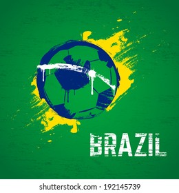 Brazil football background. Vector.