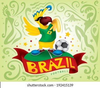 Brazil Football, Brasil Soccer Fun, Party, Brazilian Dance (vector Art) 