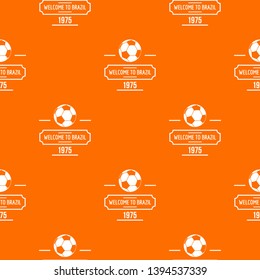 Brazil football pattern vector orange for any web design best