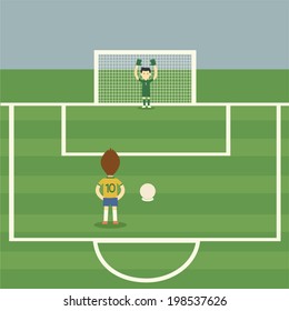 Brazil football player Penalty Kick