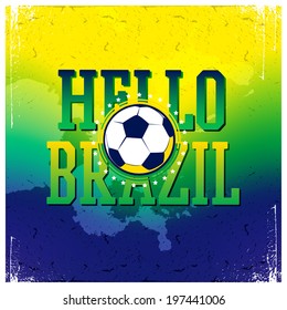 Brazil football poster