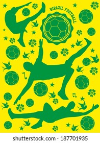 brazil football time vector art