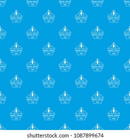 Brazil fruit pattern vector seamless blue repeat for any use
