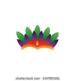 Brazil garota hat design, Culture tourism brazilian travel south latin and traditional theme Vector illustration