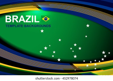 brazil geometric curve backgrounds, vector illustration