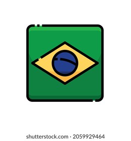 brazil Glossy World Flags icon