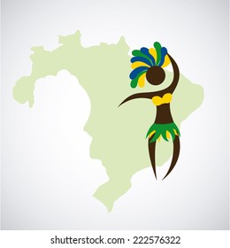 brazil graphic design , vector illustration