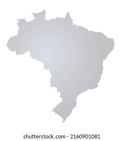  Mapa gris de Brasil . ilustración vectorial