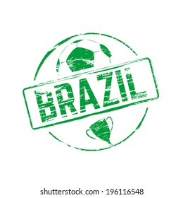Brazil grunge rubber stamp, vector illustration