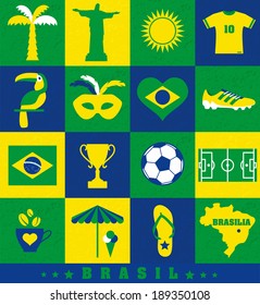 Brazil icon set. 