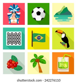 Brazil icon set