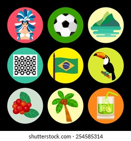 Brazil icon set