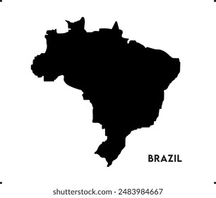 Brazil icon vector design, Brazil Logo design, Brazil's unique charm and natural wonders, Use it in your marketing materials, travel guides, or digital projects, Brazil map icon logo vector