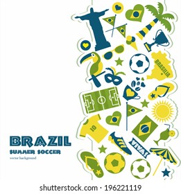 Brazil  icons set. Vector elements for your design.