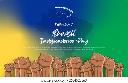 Brazil independence day 7 de setembro background design template