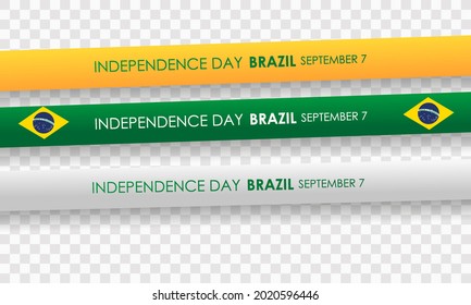 Brazil independence day 7 september realistic vector with balloons and brazil flag