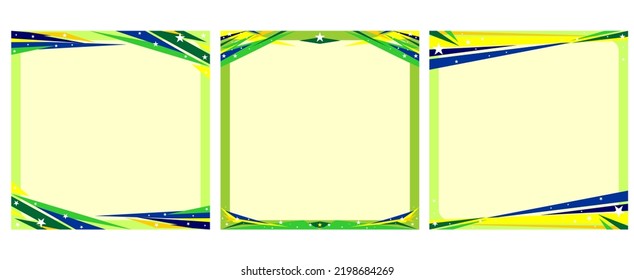 día de la independencia de brasil. abstracto. para abrir el Navegador. medios sociales. promoción. verde. amarillo. azul. colores nacionales brasil. banner. de la ventana plantilla