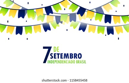 Brazil Independence Day Background. Banner poster header concept designs.