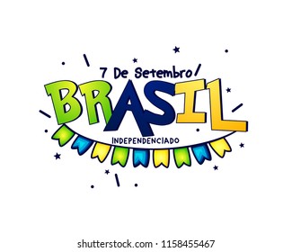 Brazil Independence Day Background. Banner poster header concept designs.