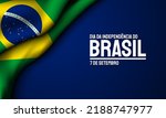 Brazil Independence Day Background Design. Translation : September 7th, Brazil Independence Day. Vector Illustration.