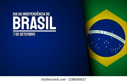 Brazil Independence Day Background Design. Translation : September 7th, Brazil Independence Day. Vector Illustration.