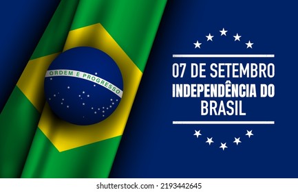 Brazil Independence Day Background Design. Translation : September 7th, Brazil Independence Day. Vector Illustration.