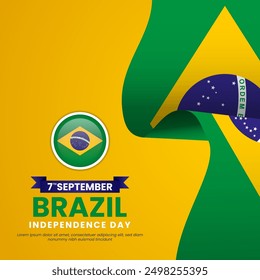 Brazil Independence Day Background September 7 Vector Illustration